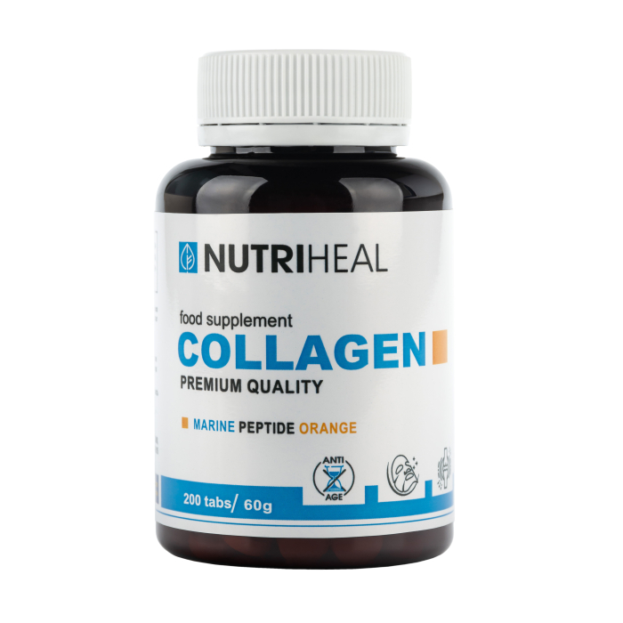 Nutriheal Коллаген Премиум пептиды морского коллагена (270 мг в 1 таблетке) с витамином С 200 табл.