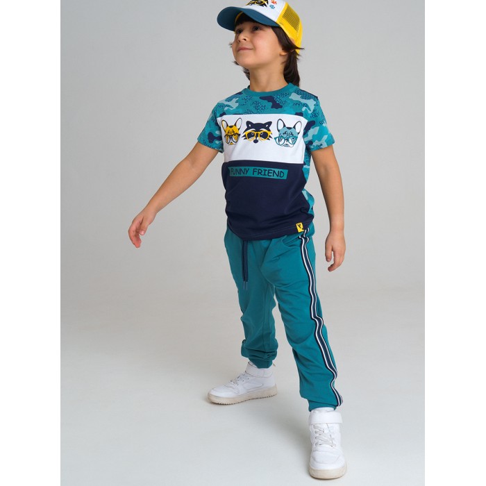 Комплекты детской одежды Playtoday Комплект для мальчика (футболка и брюки) 12112312 комплекты детской одежды playtoday комплект для мальчика футболка и шорты 12231905