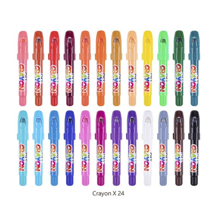 Карандаши, восковые мелки, пастель Tooky Toy Цветные карандаши 24 шт. LT138