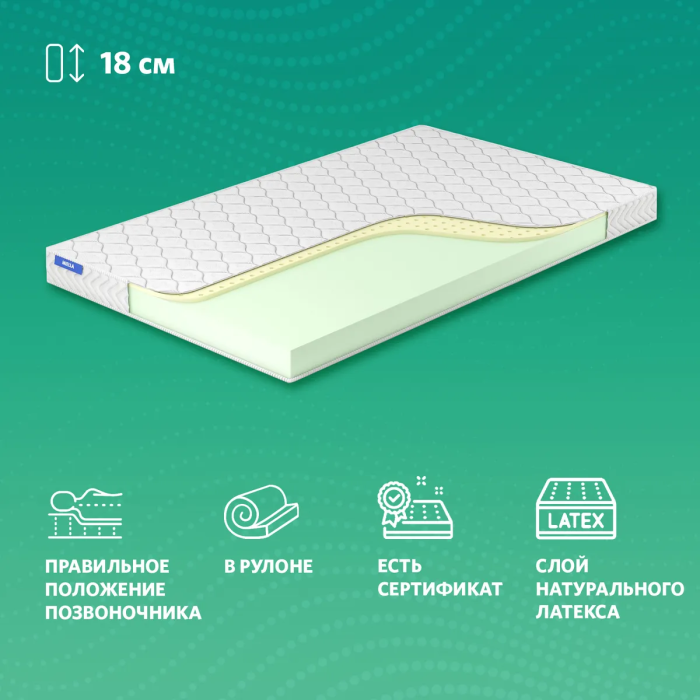

Матрас Miella Twisted-Latex 3 200x80x18, Twisted-Latex 3 200x80x18
