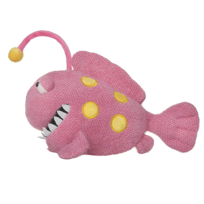 цена Мягкие игрушки ABtoys Knitted Рыба Удильщик вязаная с подсветкой 32 см