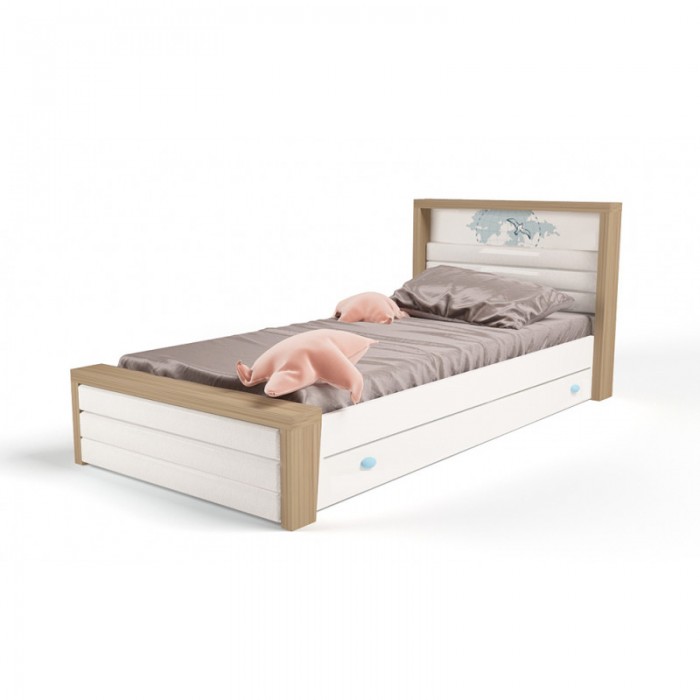 Подростковая кровать ABC-King Mix Ocean №4 с мягким изножьем 160x90 см