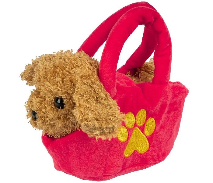 Мягкая игрушка Bondibon Собака в сумочке озвученная 12 см мягкая игрушка в пайетках собака 10см