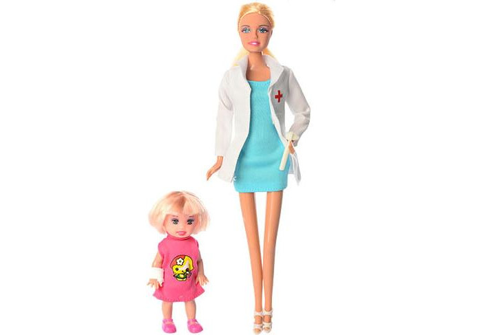 Defa Набор кукол 2 шт. Кукла-доктор и Ребенок 29 см ребенок и книга ширма с информацией для родителей и педагогов