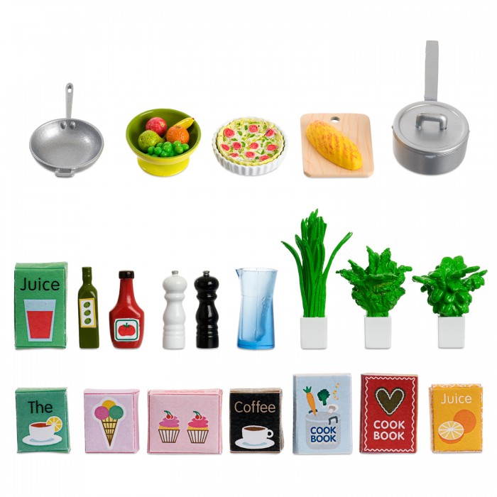 

Lundby Аксессуары для домика Набор кухонных аксессуаров 21 штука, Аксессуары для домика Набор кухонных аксессуаров 21 штука