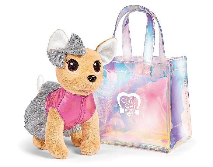 фото Мягкая игрушка chi-chi love плюшевая собачка в прозрачной сумочке 20 см