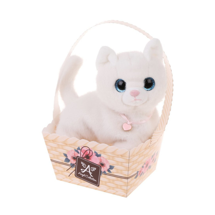 фото Мягкая игрушка angel collection котенок в корзинке 20 см