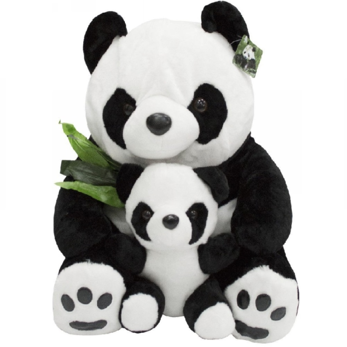 фото Мягкая игрушка dolemikki панда с детенышем 35 см