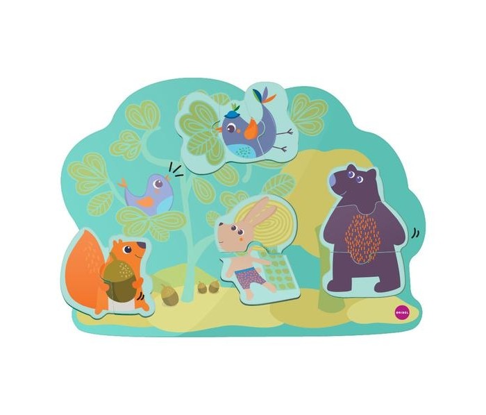 фото Деревянная игрушка oribel vertiplay магнитные пазлы кролик хоппи и его друзья