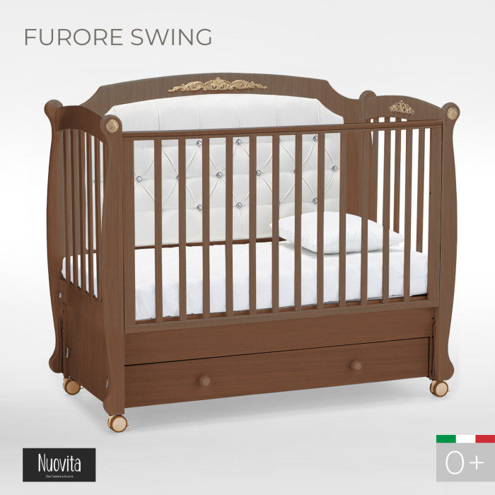 Детские кроватки Nuovita Furore Swing продольный маятник цена и фото