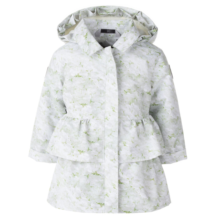 Верхняя одежда Kerry Куртка для девочек Fleur куртка рубашка демисезонная укороченная оверсайз ветрозащитная без карманов размер 46 черный