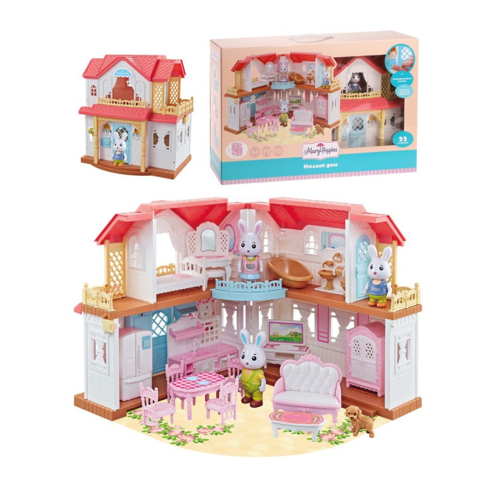 Кукольные домики и мебель Mary Poppins Домик с питомцами Милый дом