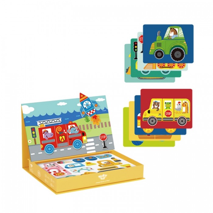 Игры для малышей Tooky Toy Магнитная игра Пазлы Транспорт