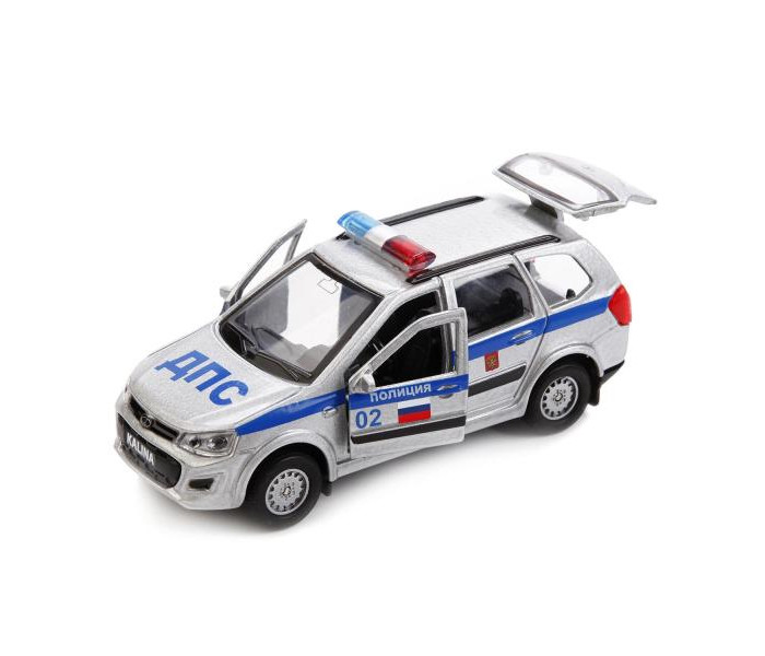 Технопарк Машина металлическая Lada Kalina Cross Полиция 12 см модель машины технопарк lada granta cross 2019 такси grаnтасrs 12slтах yе