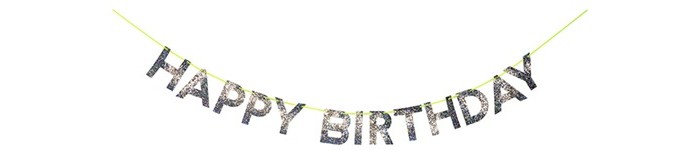 MeriMeri Гирлянда С Днем Рождения шар 46 см с днем рождения круги разноцветные фольгированый