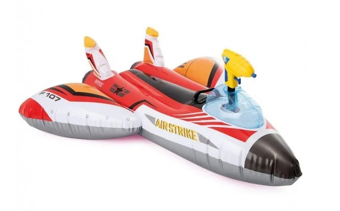  Intex Надувная игрушка-наездник Самолет с водяной пушкой