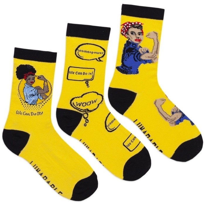 Lunarable Комплект женских носков с принтом 040 3 пары комплект носков серого и желтого а 2 пары button blue 20 22