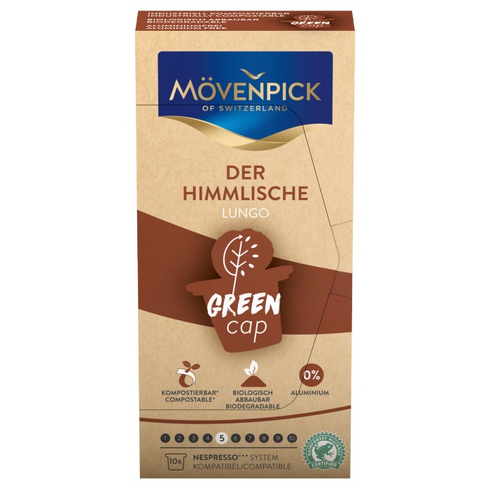 

Movenpick Кофе Der Himmlische Lungo Green Cap 10 капсул по 5.7 г, Кофе Der Himmlische Lungo Green Cap 10 капсул по 5.7 г