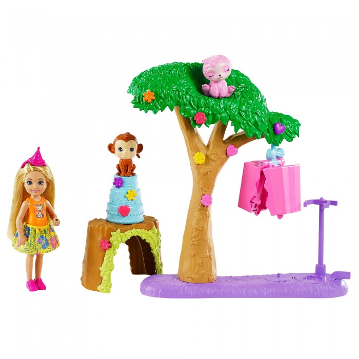 

Barbie Набор игровой с питомцами и аксессуарами Веселая вечеринка Челси, Набор игровой с питомцами и аксессуарами Веселая вечеринка Челси