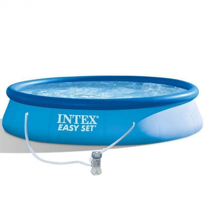 Бассейн Intex Бассейн Easy Set с фильтром 396х84 см бассейн 366х76см фильтр насос intex easy set 28132