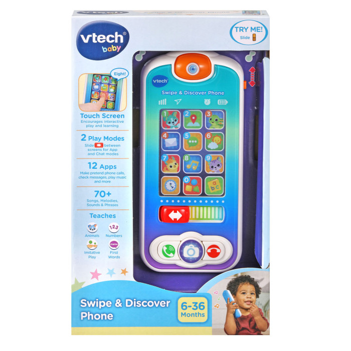 Электронные игрушки Vtech Телефон Листай и изучай электронные игрушки vtech волшебная мгновенная камера