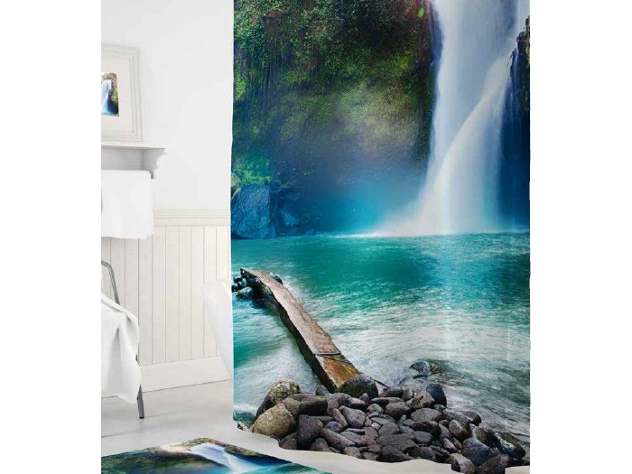 фото Tropikhome шторы для ванн полиэстер digital printed waterfall 180х200 см