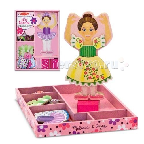 

Деревянная игрушка Melissa & Doug Магнитные игры Переодень Нину балерину, Магнитные игры Переодень Нину балерину