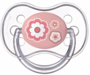Пустышка Canpol круглая силиконовая 0-6 Newborn baby - Розовый
