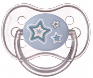 Пустышка Canpol круглая силиконовая 0-6 Newborn baby - Голубой