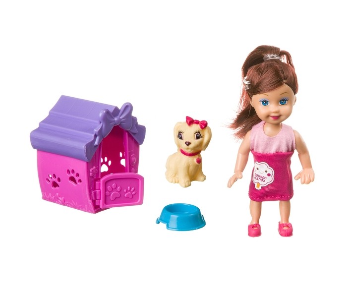 Куклы и одежда для кукол Bondibon Игровой набор Oly Кукла с собачкой в будке кукла плачущий младенец с домиком и аксессуарами микс