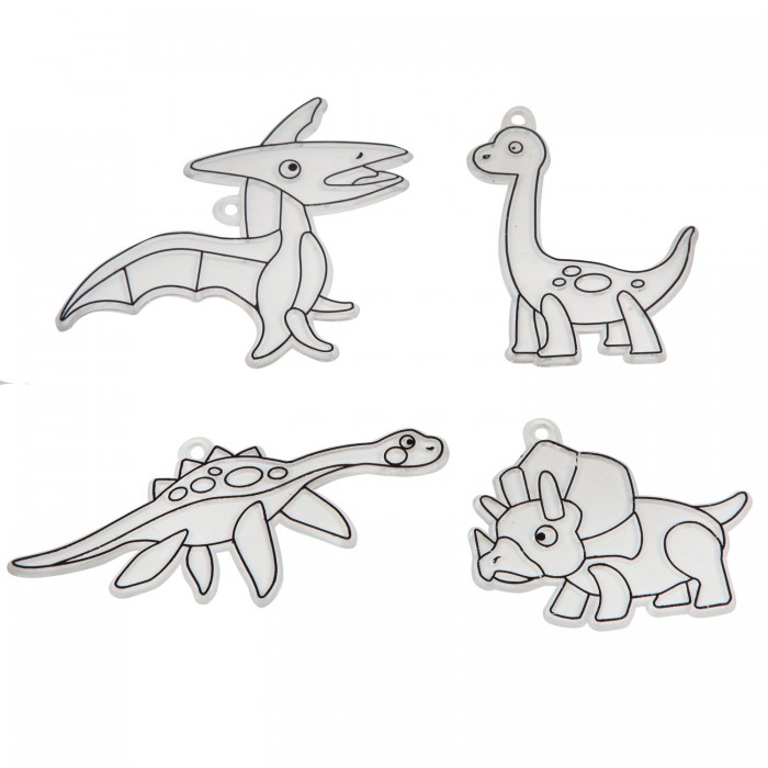 Наборы для творчества Bondibon Украшения Динозавры 4 шт. набор фигурок динозавры 8 предм пакет