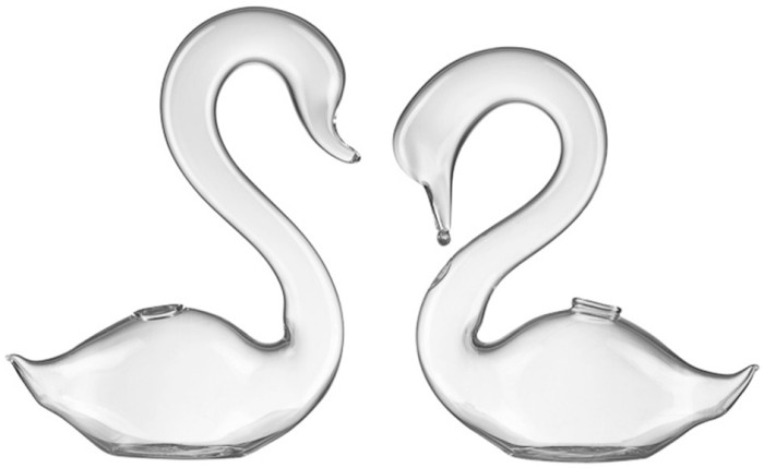 Хозяйственные товары Engard Ваза стеклянная Лебеди ваза