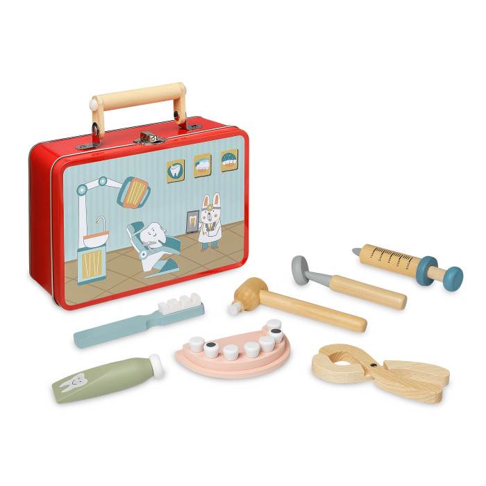 Ролевые игры Lukno Набор игрушек Стоматолог в чемоданчике деревянные игрушки lukno набор сладостей ностальгия