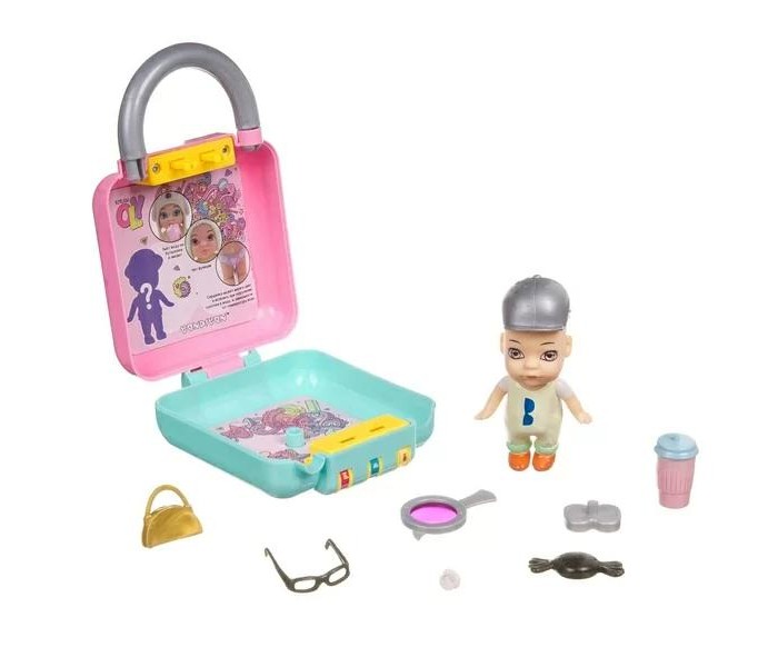 цена Куклы и одежда для кукол Bondibon Игровой набор OLY Кукла в чемоданчике на кодовом замке в шляпе с аксессуарами ВВ3860