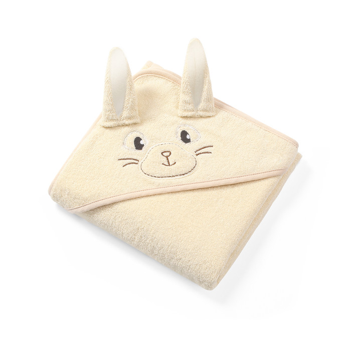 Полотенца BabyOno Полотенце махровое с капюшоном Bunny Ears 100x100 см 963 полотенца babyono полотенце soft 100х100 см