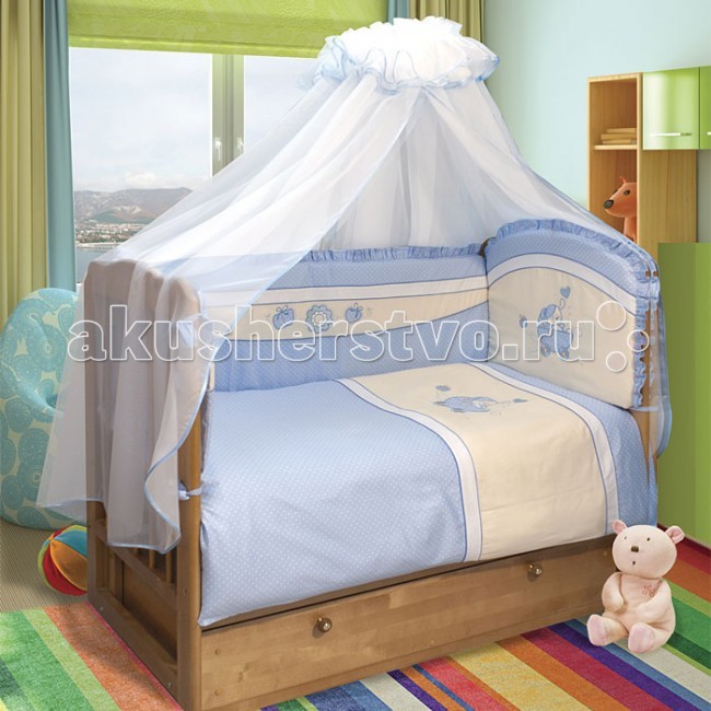 Комплекты в кроватку Sonia Kids Лапочка в колясочке №1 (6 предметов) одеяло и подушка в кроватку холлофайбер