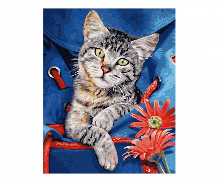 картина по номерам кот в лопапейса 30x40 см Картины по номерам Schipper Картина по номерам Кот в сумке 30х24 см