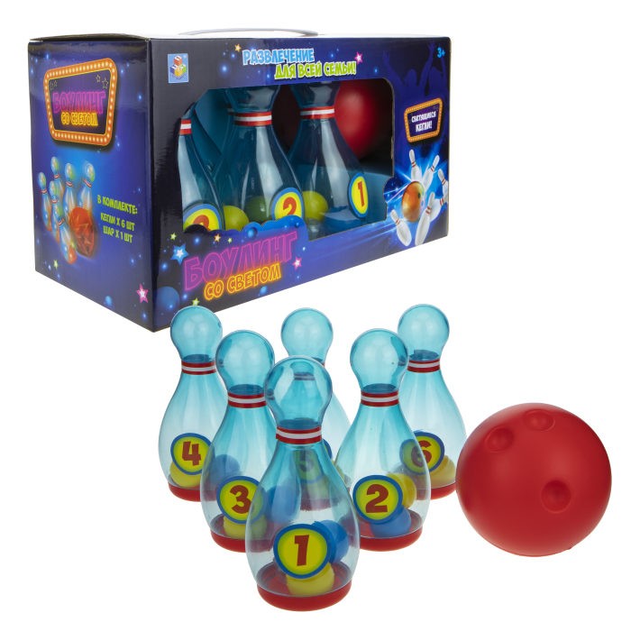 1 Toy Игровой набор Боулинг с 6-ю кеглями