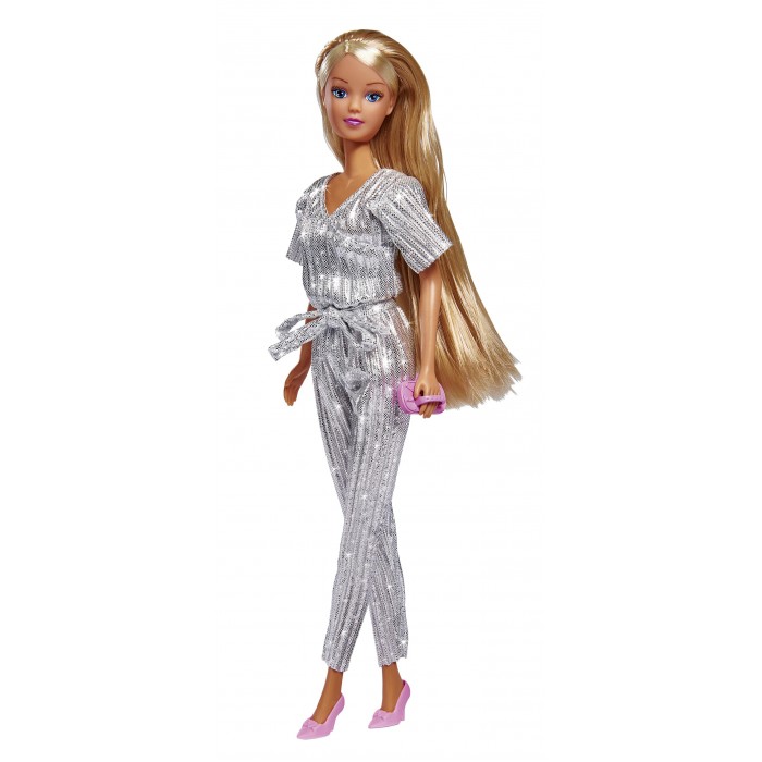 Куклы и одежда для кукол Simba Кукла Штеффи в блестящем комбинезоне 29 см куклы и одежда для кукол abtoys кукла принцесса в серебряном блестящем платье и короной 38 см