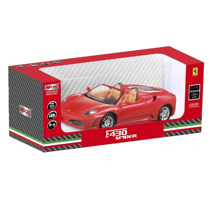 цена Радиоуправляемые игрушки Mjx Радиоуправляемый автомобиль 1:14 Ferrari F430 Spider