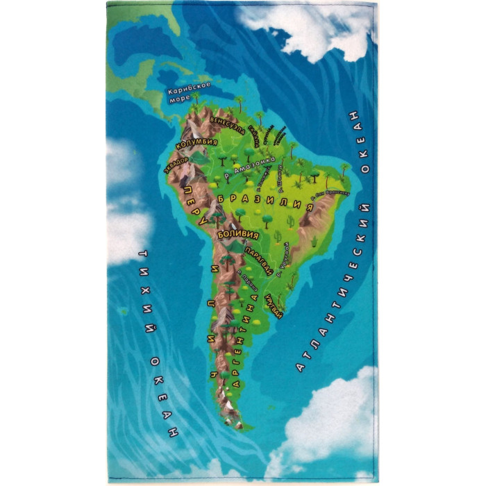 Учитель Учим материки: Южная Америка игровая обучающая фетр-карта ИТМ-585 - фото 1