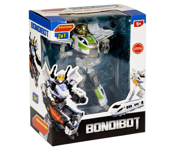 Bondibon Трансформер робот-поезд 2 в 1 ВВ5739 робот трансформер супер джетт супер крылья
