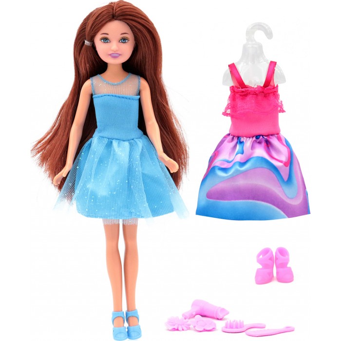 Куклы и одежда для кукол Funky Toys Кукла Мила со сменным платьем и аксессуарами 23 см кукла r232b мила с аксессуарами в коробке