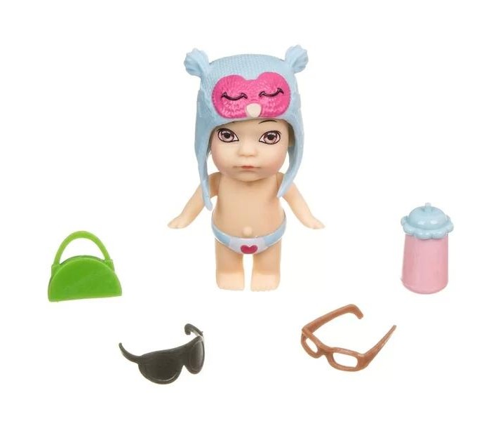 Bondibon Игровой набор OLY Кукла в баночке шапочке-ушанке с животным и аксессуарами ВВ3830