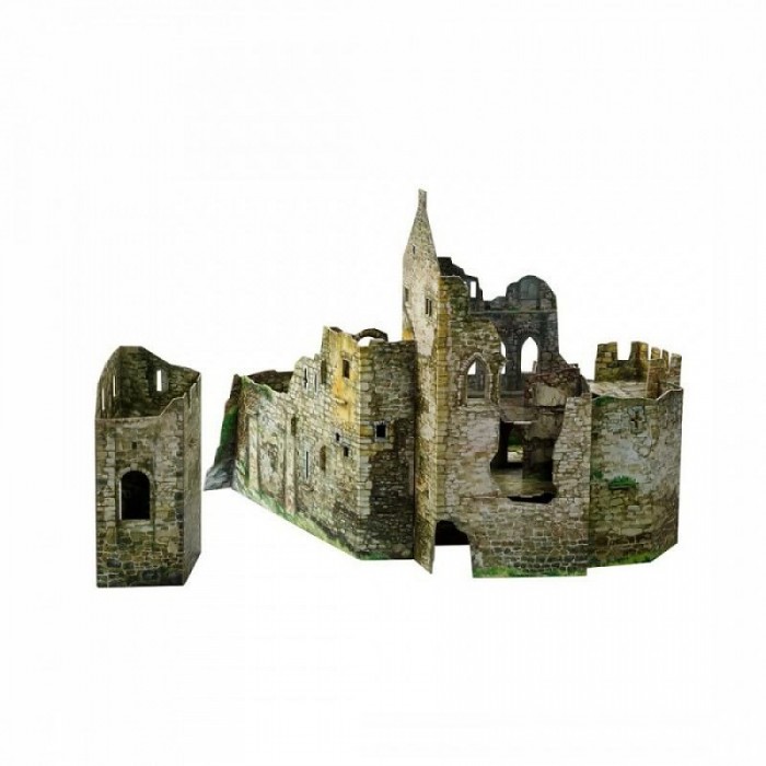 Умная бумага Сборная модель из картона Городские руины кот брюс и городские деревья