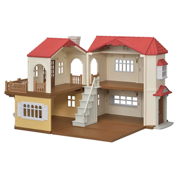 цена Кукольные домики и мебель Sylvanian Families Набор Большой дом со светом