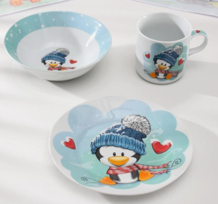 Доляна Набор детской посуды Пингвинёнок (3 предмета)