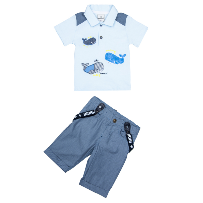 Комплекты детской одежды Cascatto Комплект одежды для мальчика (футболка, бриджи, подтяжки) G-KOMM18/14