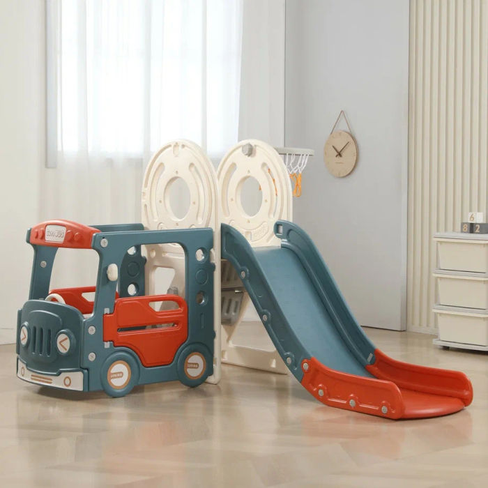 фото Unix kids игровой комплекс с горкой unix kids bus (171 cm) red