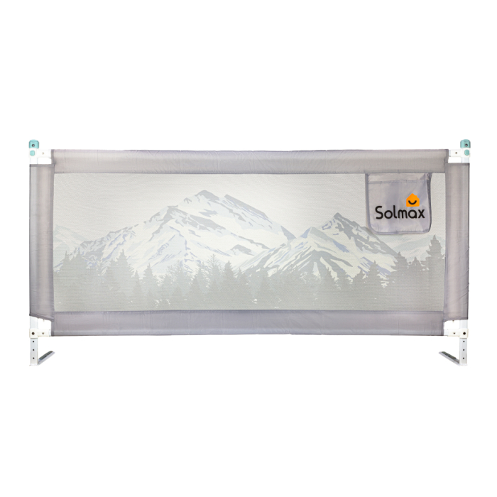 Solmax  Барьер защитный для кровати 160 см серый уголок защитный palladium bs 46 20